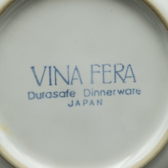 Vina Fera Cereal Bowl Vina Fera Radiance Fruit Dessert Bowl White Bowl Blue Edge - Picture 4 of 9